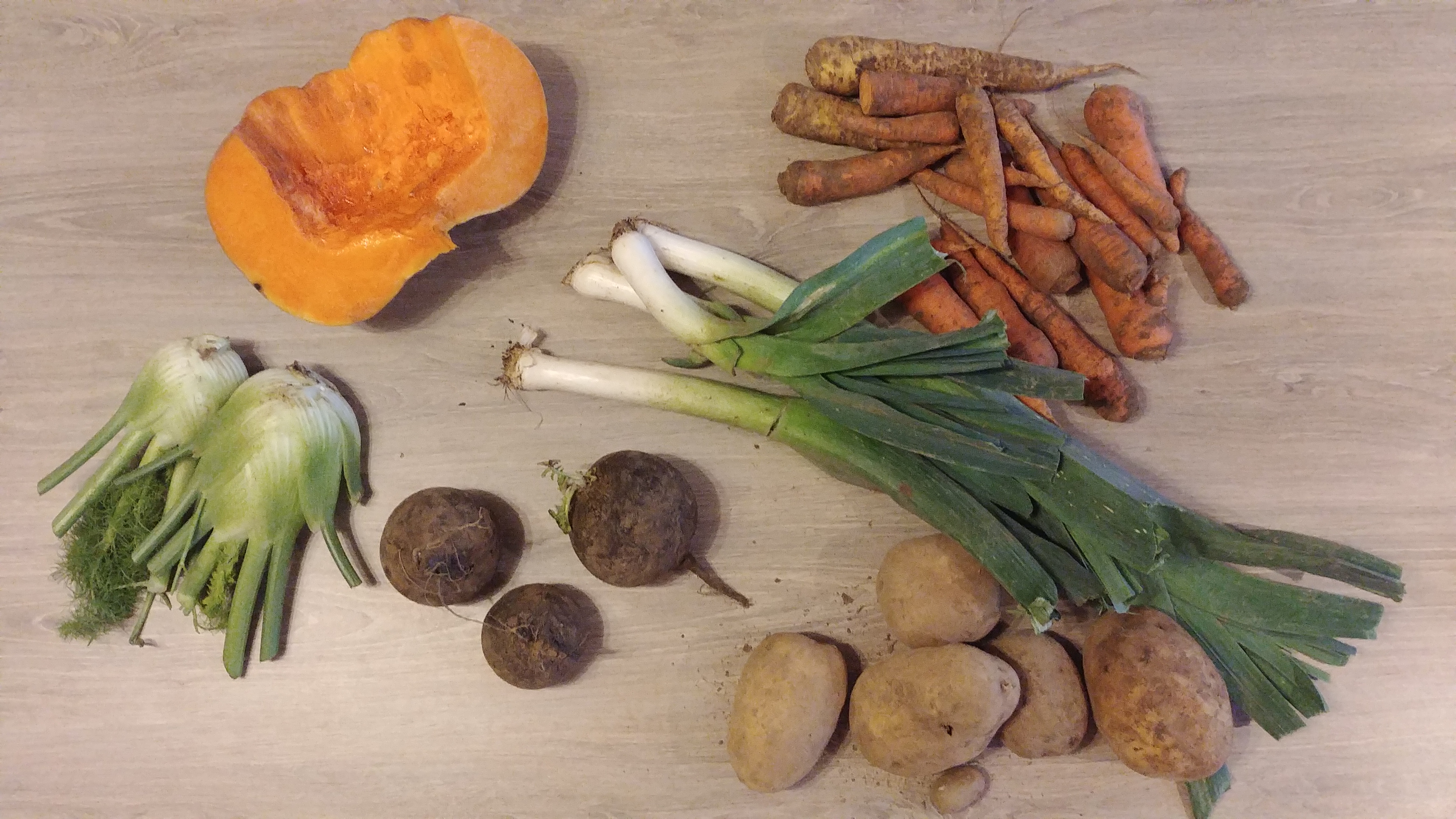 Légumes – 2018 – Janvier – 2ème panier